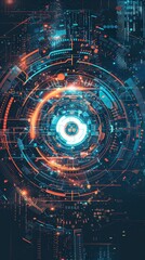 Modern abstract design highlighting cybersecurity.