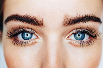 Obraz premium Close up of eye with Beautiful eyelashes.