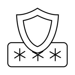 Obraz premium Password Shield Line Editable Stroke Icons. Cyber Security Technology, Phishing, Hacking, Cyber Crime, Security, Trojan, Device Protection, Privacy Vector Illustration. 