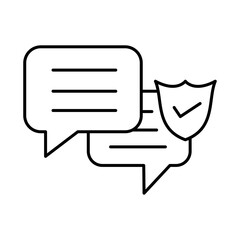 Private Chat Line Editable Stroke Icons. Cyber Security Technology, Phishing, Hacking, Cyber Crime, Security, Trojan, Device Protection, Privacy Vector Illustration.