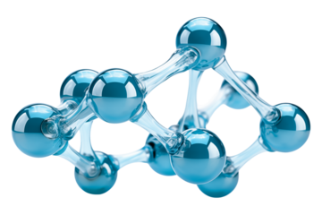 Model of molecule isolated on transparent background.