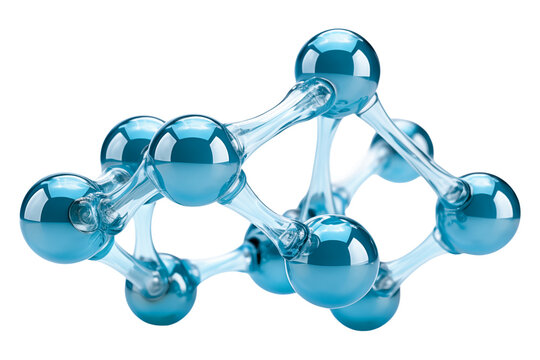 Model of molecule isolated on transparent background.