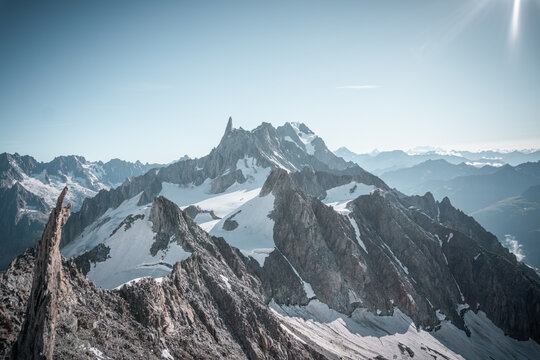 The Alps, aiguille d'entreves, Torino, France, Italy, Mountains, Landscape, perfect weather, bright, moody, summer, 