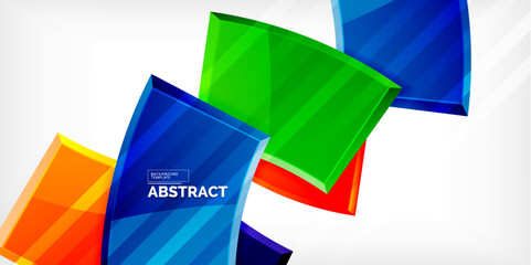 Vector abstract color geometric shapes. Illustration For Wallpaper, Banner, Background, Card, Book Illustration, landing page