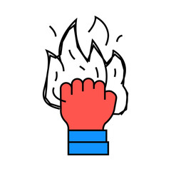 motivation employee line icon vector. motivation employee sign. isolated symbol illustration