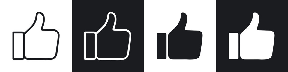 Like icons set. filled and line illustration