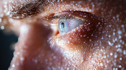 Painful Consequences: Detailed Macro of Blisters and Irritation from Severe Contact Dermatitis