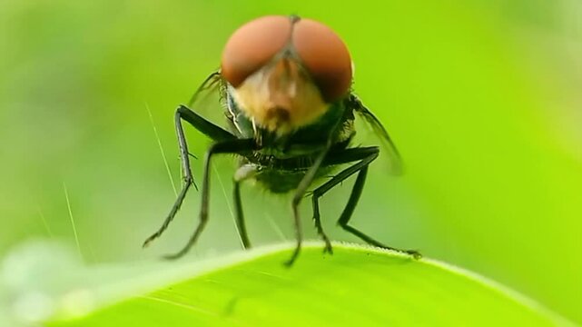 Cochliomyia hominivorax, the New World screw-worm fly, or screw-worm for short, is a species of parasitic fly that is well known for the way in which its larvae (maggots) eat the living tissue.