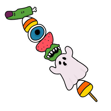 halloween skewer cartoon food clip art preview