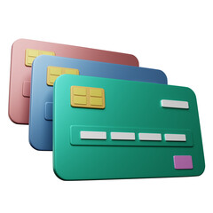 3d cartoon minimal credit card concept of online successful payment, Payment, Money-saving, money transfer, online shopping, finance, investment. Banking concept