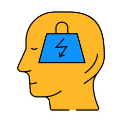 stress treatment line icon vector. stress treatment sign. isolated symbol illustration