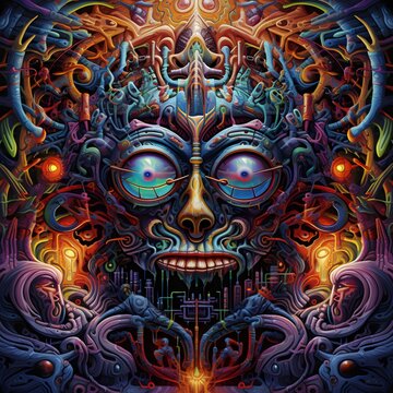 Enigmatic DMT-Inspired Abstract Visuals