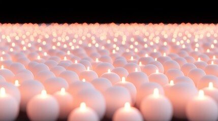 Obraz premium Endless Candlelight Glow, serene ambiance, soft flickering lights, tranquil warmth, peaceful illumination, calming aura