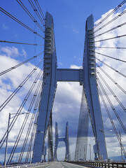 Fototapeta premium 瀬戸大橋で瀬戸内海を渡る 櫃石島橋（香川県坂出市）