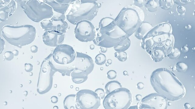 Super Slow Motion Shot of Blue Gel Flowing in Water at 1000fps.