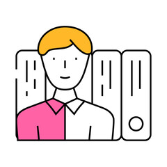 Fototapeta premium documentation of sales line icon vector. documentation of sales sign. isolated symbol illustration