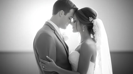 Bride and groom lost in each other's eyes during their first dance, their love evident in every step, as their guests look on with smiles and joy