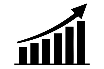 business graph with arrow