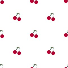 Cherry Fruit Seamless pattern Background. Cherry Fruit Motif Seamless Background. Cherry Fruit Pattern Seamless Design. Seamless Cherry Fruit Pattern