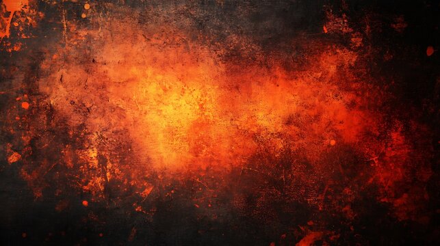 Abstract background with orange and red fire and smoke effect.