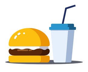 Burger and Drink  
