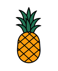 Fototapeta premium Cartoon Pineapple Illustration 