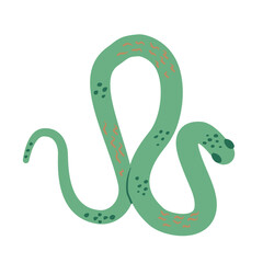 Naklejka premium Snake isolated on white background. Vector hand drawn illustration