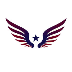 Obraz premium Patriotic Wings with Star 