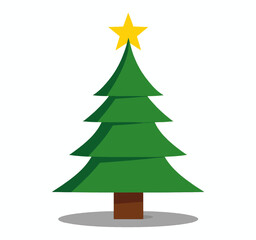 Fototapeta premium Simple Christmas Tree Illustration 