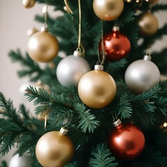 Fototapeta premium christmas tree decorations