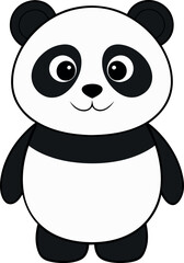 panda silhouette vector