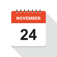 November 24 Calendar Date icon