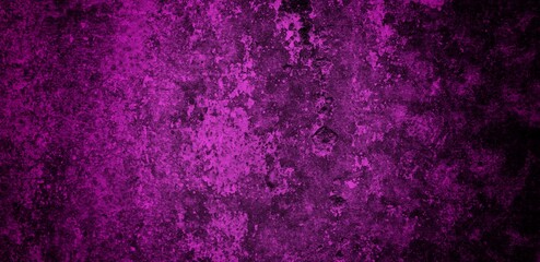 long background of purple color cracked wall, Old black purple painted metal wall Cracked paint texture Dark magenta background with paint drips Baner with a toned rough texture