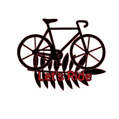 bicycle icon on red background