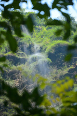 water flowing over the rocks