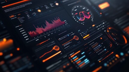 Futuristic Marketing Automation: Impactful Graphics on Black Background