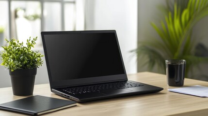 The Laptop on the Desk.