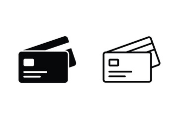 Credit card vector icon. Bank card icons. Finance concept icons. Card for online payments and cash withdrawal