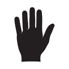 Obraz premium Simple Silhouette of an Outstretched Hand
