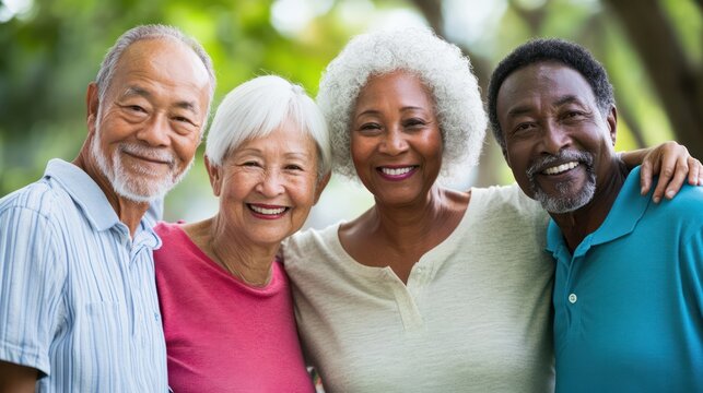 Asian and African American business families focus on cross-generational team spirit activities. Promote unity among all age groups