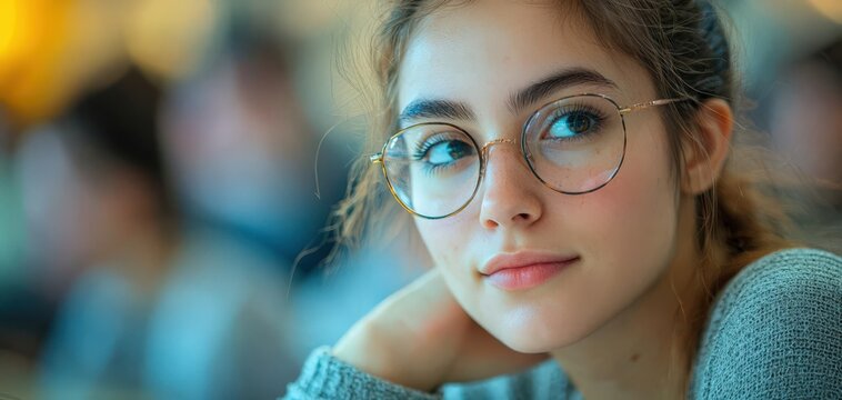 Student taking notes while attending an online textbased lecture, elearning, text content creation