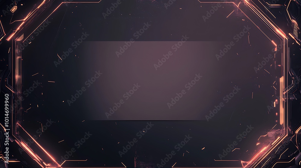 Poster Abstract geometric background with glowing edges and space for text.