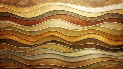 Abstract textured waves in earth tones , abstract, layered, waves, earth tones, textured, artistic, background, design