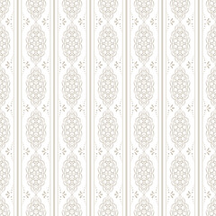 Vertical Striped wallpaper pattern with damask motif. Seamless background for fashion , fabric, textile, wallpaper , wrapping and all prints.