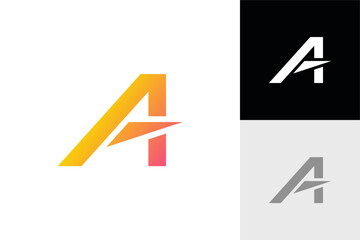 logo, letter a, triangle, modern, simple, icon, symbol