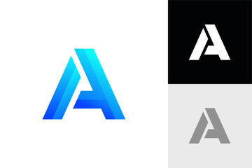 logo, letter a, triangle, modern, simple, icon, symbol