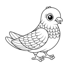 pigeon coloring page for kids