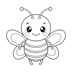 bee vector art for coloring page