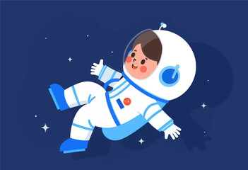 Astronaut Floating in Space 
