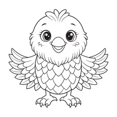 eagle coloring page for kids